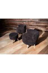 BEYLERBEYİ Çay Seti İkili Koltuk Berjer Ve Puf Takımı (salon, Balkon, Ofis) 3 Lü Takım - 1