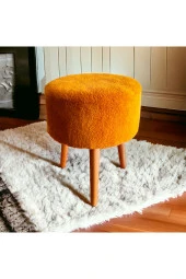 BEYLERBEYİ Gürgen Ayaklı Dekoratif Puf thumbnail 1