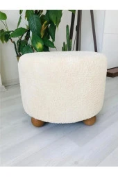 BEYLERBEYİ Puf El Yapımı Puf Kedi Yatağı Makyaj Masası Pufu Salon Pufu Oturma Odası thumbnail 1