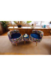 BEYLERBEYİ Çay Seti İkili Koltuk Berjer Ve Puf Takımı (salon, Balkon, Ofis) 3 Lü Takım - 2