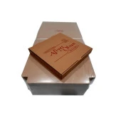 Baskılı E Dalga Kare Kıymalı Peynirli Pide Kutusu Kraft Karton - 26x26x4 Cm. - 100 Adet - 2