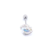 316L Çelik Zirkon Taşlı Gökyüzü Şekilli Piercing PRC-170 - 4