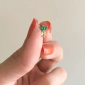 316L Çelik Zirkon Taşlı Ananas Şekilli Piercing PRC-169 - 2