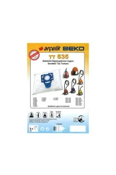 Şipşak Geldi  Arçelik 6255 P Uyumlu Süpürge Boşalabilen Zincirli Bez Toz Torbası Türkiyede Ilk Ve Tek 5 Adet thumbnail 2