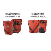 Ortlieb Roller Plus Heybe Çanta Seti RLLP3020 (Kırmızı Siyah) - 1