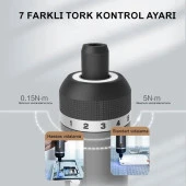 WORX WX242 4Volt/2.0Ah. Li-ion Akıllı Tork Ayarlı Şarjlı Tornavida + 30 Adet Bits Uç thumbnail 5