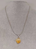 Sitrin Taşı Kolye Ucu Yonca Temalı Zincirli (49820) thumbnail 3