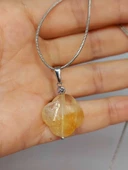 Sitrin Taşı Kolye Ucu Yonca Temalı Zincirli (49820) thumbnail 1