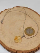 Sitrin Taşı Kolye Ucu Yonca Temalı Zincirli (49820) thumbnail 2