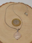 Kristal Kuvars Taşı Kolye Ucu Yonca Temalı Zincirli (49828) thumbnail 2