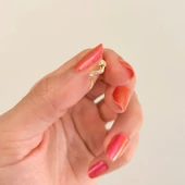 Altın Kaplama Zirkon Taşlı Yılan Şekilli Piercing PRC-144 thumbnail 2