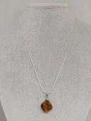 Kaplan Gözü Taşı Kolye Ucu Yonca Temalı Zincirli (49832) thumbnail 2