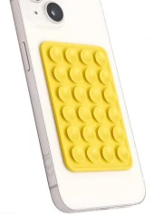 Vakumlu Silikon Telefon Tutucu Sarı - 1