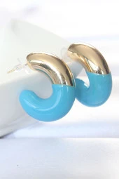 CCB Mavi Gold Çift Renk Küpe - EBJ240521W24169 thumbnail 2