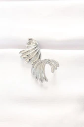 Pirinç Gümüş Renk Küpe - EBJ240521W24177 thumbnail 2