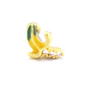 316L Çelik Zirkon Taşlı Muz Piercing PRC-161 thumbnail 1