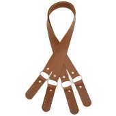 Angel Çanta Aksesuar Haledört Model Suni Deri Çift Sap Taba Renk Gümüş Metalli thumbnail 1