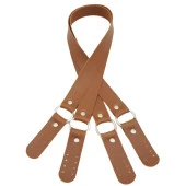 Angel Çanta Aksesuar Haledört Model Suni Deri Çift Sap Taba Renk Gümüş Metalli thumbnail 2