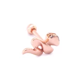 316L Çelik Zirkon Taşlı Rose Yılan Piercing PRC-157 - 5
