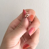 316L Çelik Zirkon Taşlı Rose Yılan Piercing PRC-157 - 2