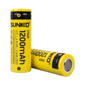 Sunkko 3.7 Volt 1200 Mah 17500 Şarj Edilebilir Pil 2 Adet Lityum İon Şarjlı Pil 17x50mm - 1
