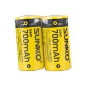 Sunkko 3.7 Volt 700 Mah 16340 Şarj Edilebilir Pil 2 Adet Lityum İon Şarjlı Pil 16x34mm - 2