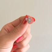 316L Çelik Zirkon Taşlı Yıldızlı Piercing PRC-166 thumbnail 2