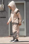 Kapşonlu Hırka, Badi Ve Pantalon Mevsimlik 2İplik Çocuk Eşofman MNK51063 - 1