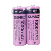 Sunkko Irf 3.2 Volt 1000 Mah 18500 Şarj Edilebilir Pil 2 Adet Lityum İon Şarjlı Pil 18x50mm - 2