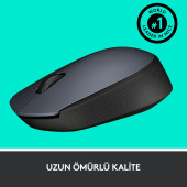 Logitech M170 USB Alıcılı Kablosuz Kompakt Mouse - Gri - 2