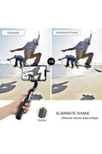 Torima Q08 Siyah Gimbal 360 Derece Uzaktan Kumandalı Taşınabilir Selfie Çubuğu Tripod - 6