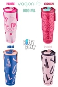 Vagonlife Tumbler Cup 0.89/30oz Pipetli/Rahat İçim Vakumlu Paslanmaz Çelik Termos-FFVGN8137900ML - 9