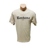 Bej Erkek Bandana Tişört - 1