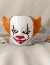 Kupa Kahve Fincanı Pennywise Palyaço 3d Tasarım Bardak 480 ml Su Bardağı - 1