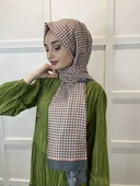 Siyane Scarf Pamuk Soft Şal, Geometrik Desen  01016  AÇIK TURUNCU thumbnail 2