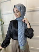 Siyane Scarf Pamuk Soft Şal, Geometrik Desen  01016  MİNT - 2