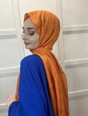 Piramit Monogram Şal, Özel Desenli Elegant Şal 01008  ORANGE thumbnail 3