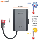 Power Elektronik Mobil 22kW-11kW-7,4kW Elektrikli Araç Şarj İstasyonu-Rfid Kart- Okut Çalıştır - 4