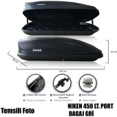 Araç Üstü Port Bagaj Kapalı Tabut 3 Kilitli 450 Lt Gri Niken - 1