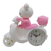 Hedyex Motorcycle Motor Model Alarmlı Masa Saati Pembe MH3010P - 1