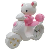 Hedyex Motorcycle Motor Model Alarmlı Masa Saati Pembe MH3010P - 2
