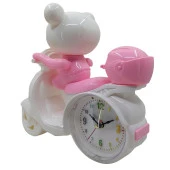 Hedyex Motorcycle Motor Model Alarmlı Masa Saati Pembe MH3010P - 3