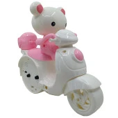 Hedyex Motorcycle Motor Model Alarmlı Masa Saati Pembe MH3010P - 4