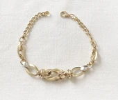 Çift Renkli Hallow Altın Bileklik thumbnail 1