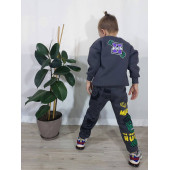 Hulk Baskılı Marvel Antresit Erkek Çocuk Eşofman Pijama Alt Üst Takım - 2