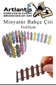 Mini Bahçe Çiti Renkli 3x60cm 1 Adet Dekoratif Minyatir Bahçe Çiti Okul Proje Teraryum Mini Ev Bahçe Çit - 2