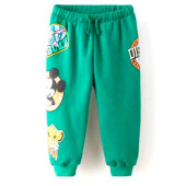 Mickey Mouse Çizgi Karakterli Yeşil Kapüşonlu Erkek Çocuk Eşofman Pijama Alt Üst Takımı - 7