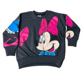 Minnie Mouse Çizgi Karakterli Antresit Kız Çocuk Eşofman Pijama Alt Üst Takımı - 2