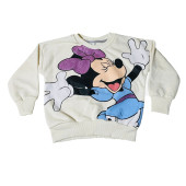 Minnie Mouse Çizgi Karakterli Bej Kız Çocuk Eşofman Pijama Alt Üst Takımı - 3