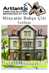 Mini Bahçe Çiti Sarı 3x60cm 2 Adet Dekoratif Minyatir Bahçe Çiti Okul Proje Teraryum Mini Ev Bahçe Çit - 5